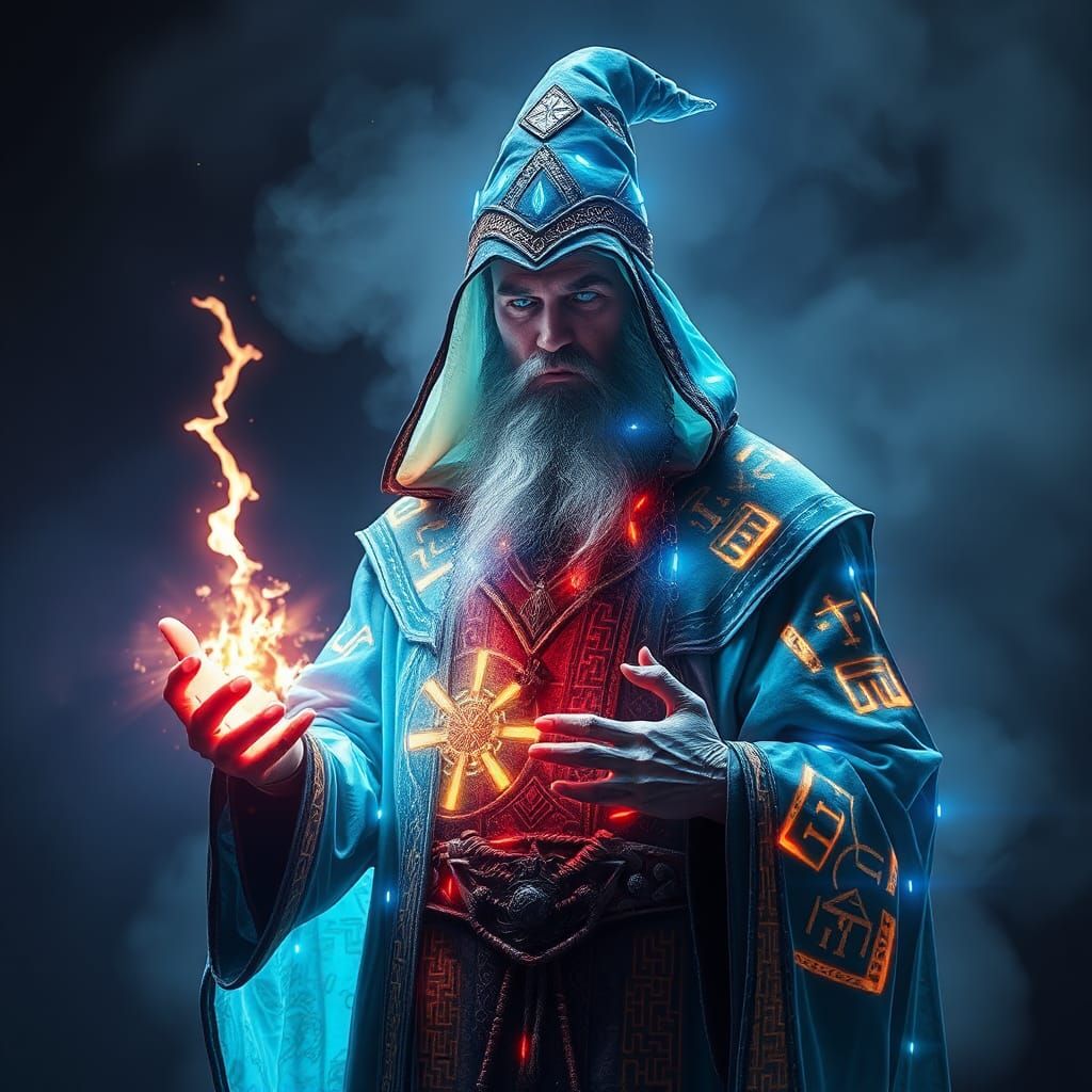 Prismatic Light Wizard Etched in Energy