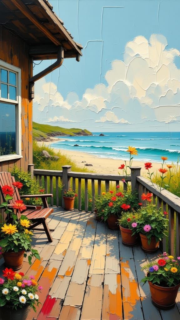 Beach Cottage Deck in Botanical Garden Style