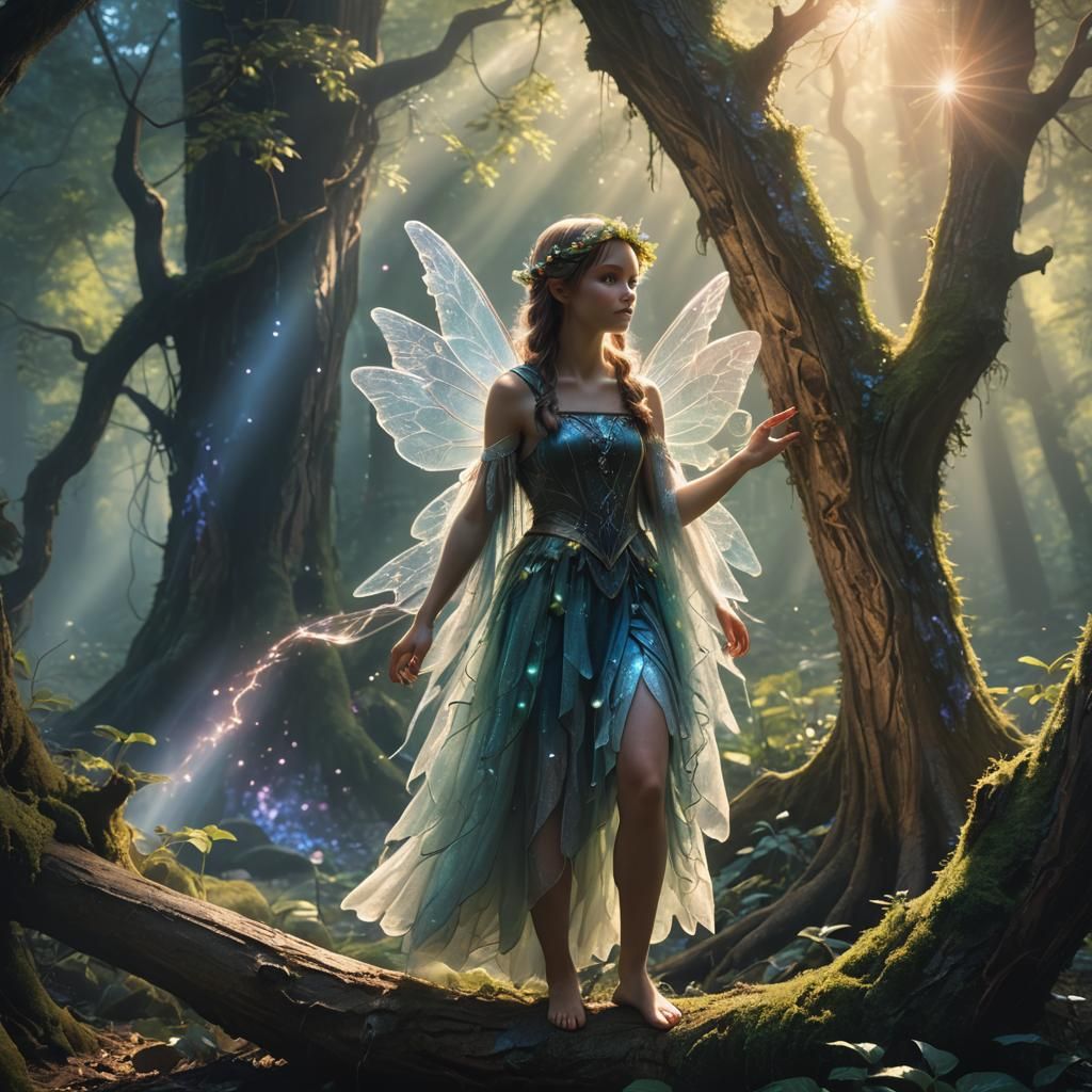 Fairy in Mystical Forest: Matte Painting