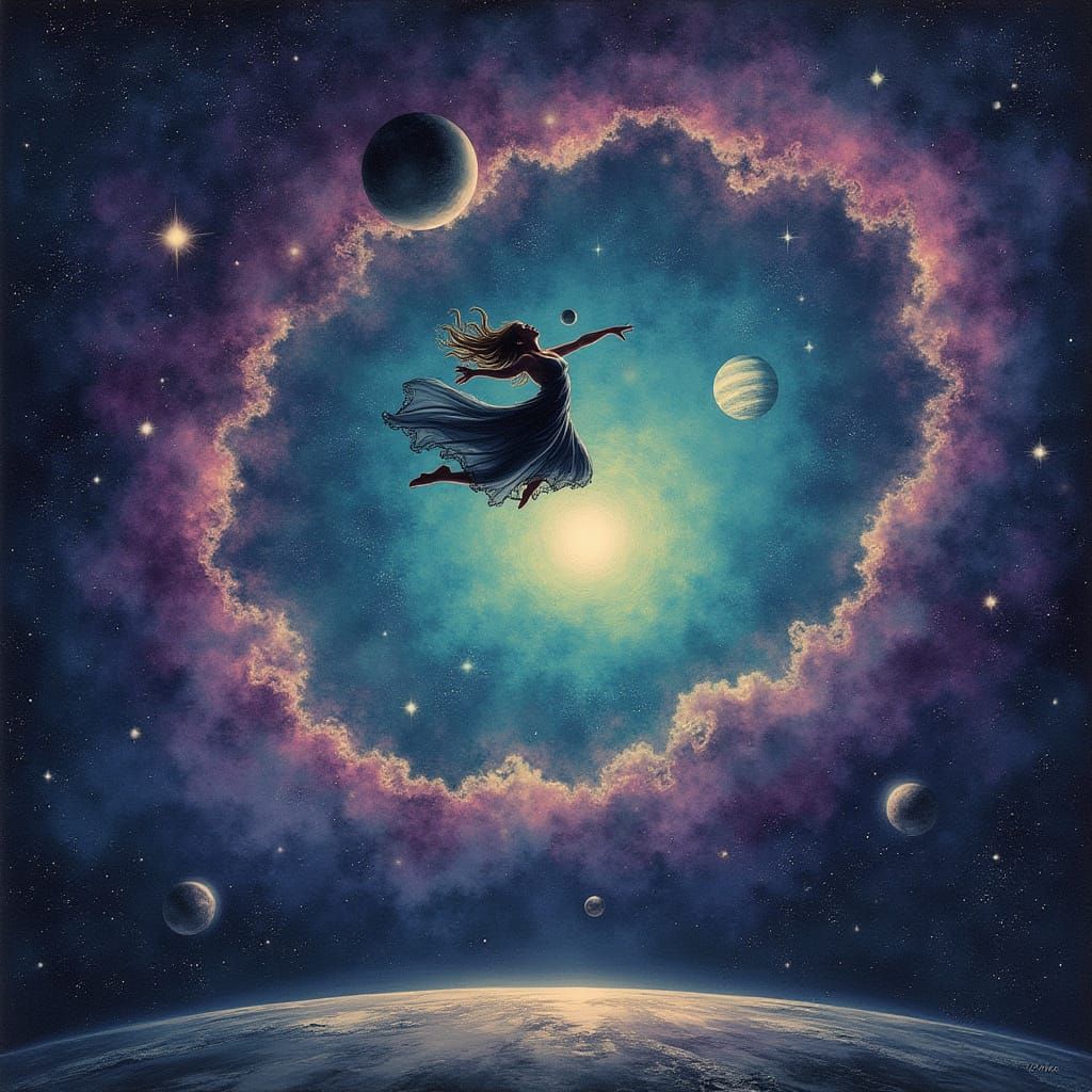 Cosmic Being's Dance Among the Stars