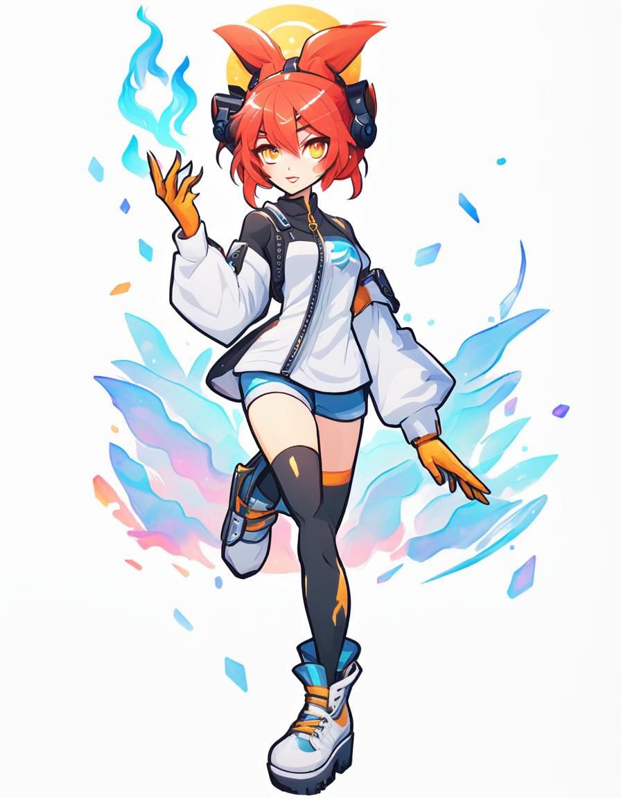 Stylized Character in 'Hot Girl' Aesthetic