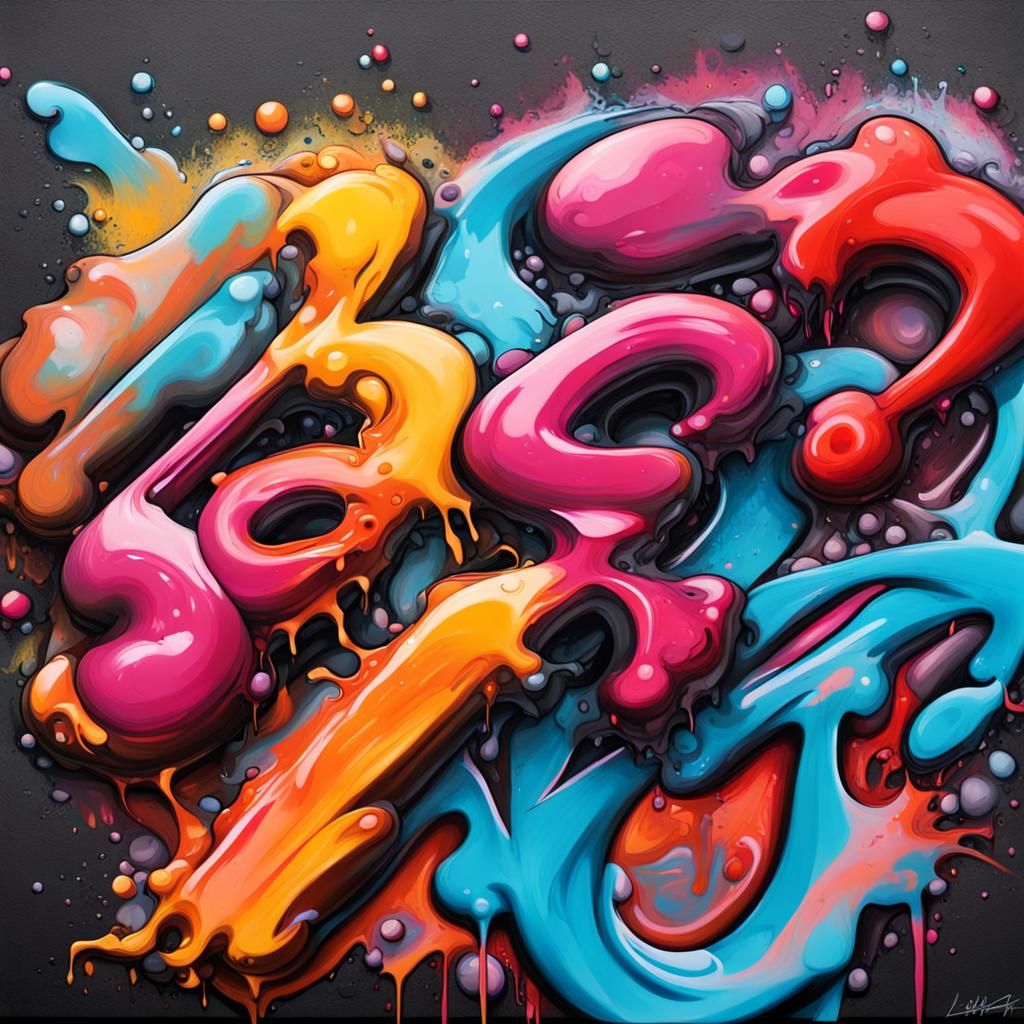 Graffiti Street Art with Splash Effects