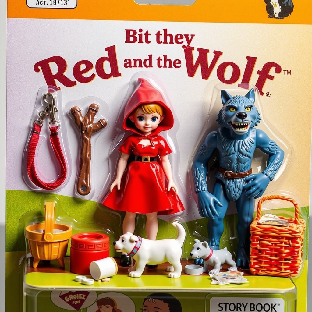 Toy Photography of Little Red Riding Hood and the Wolf in a ...