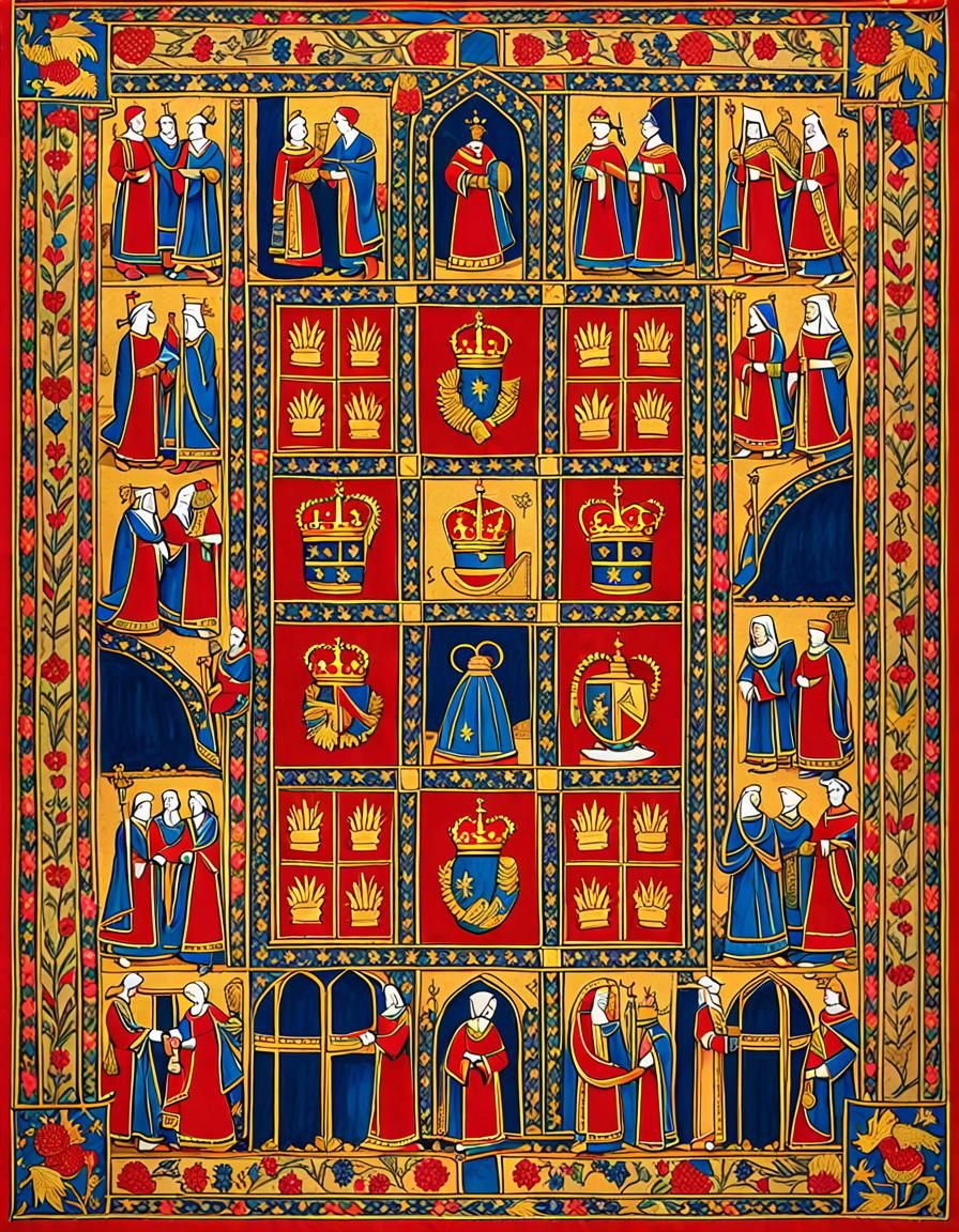 Classical Royal Court Scene