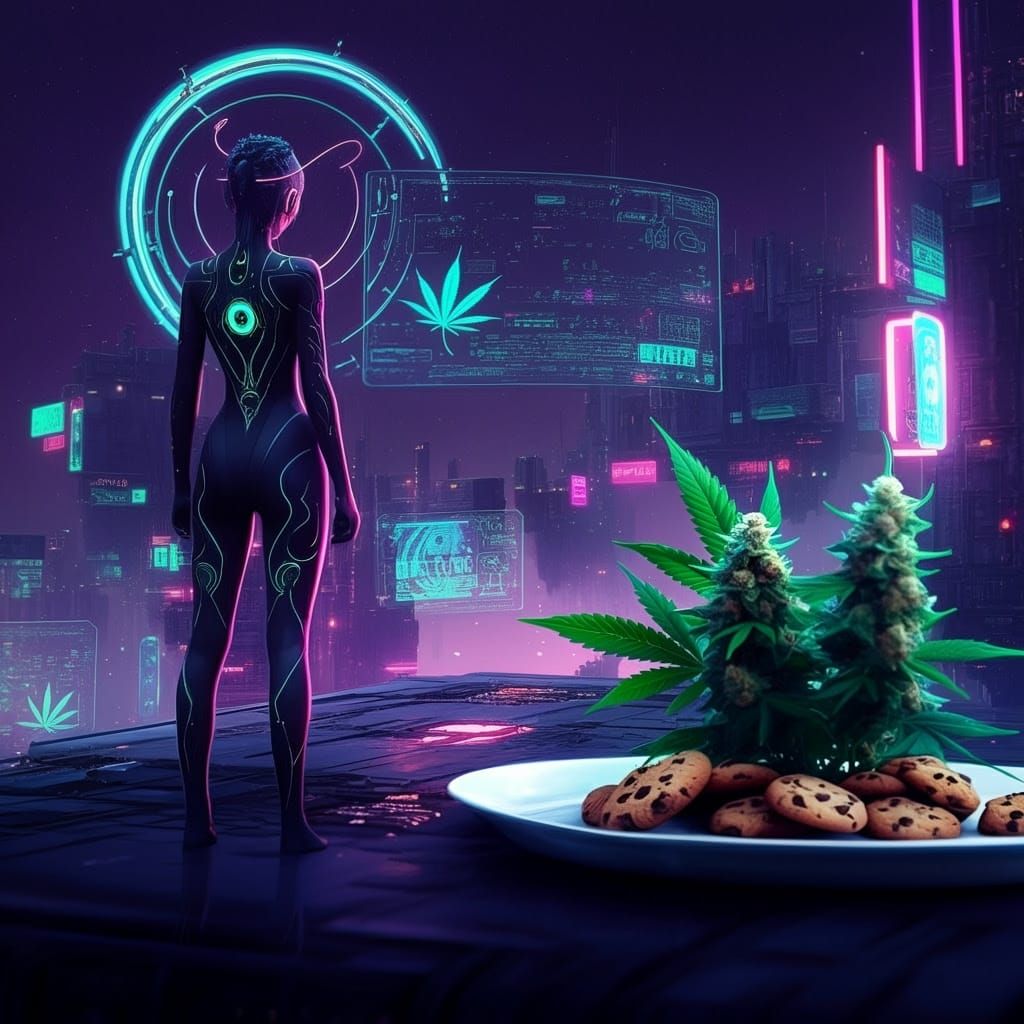 Cyberpunk Anime Girl in Futuristic Metropolis