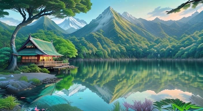 Porcelain Fairy Goddess in Enchanted Forest