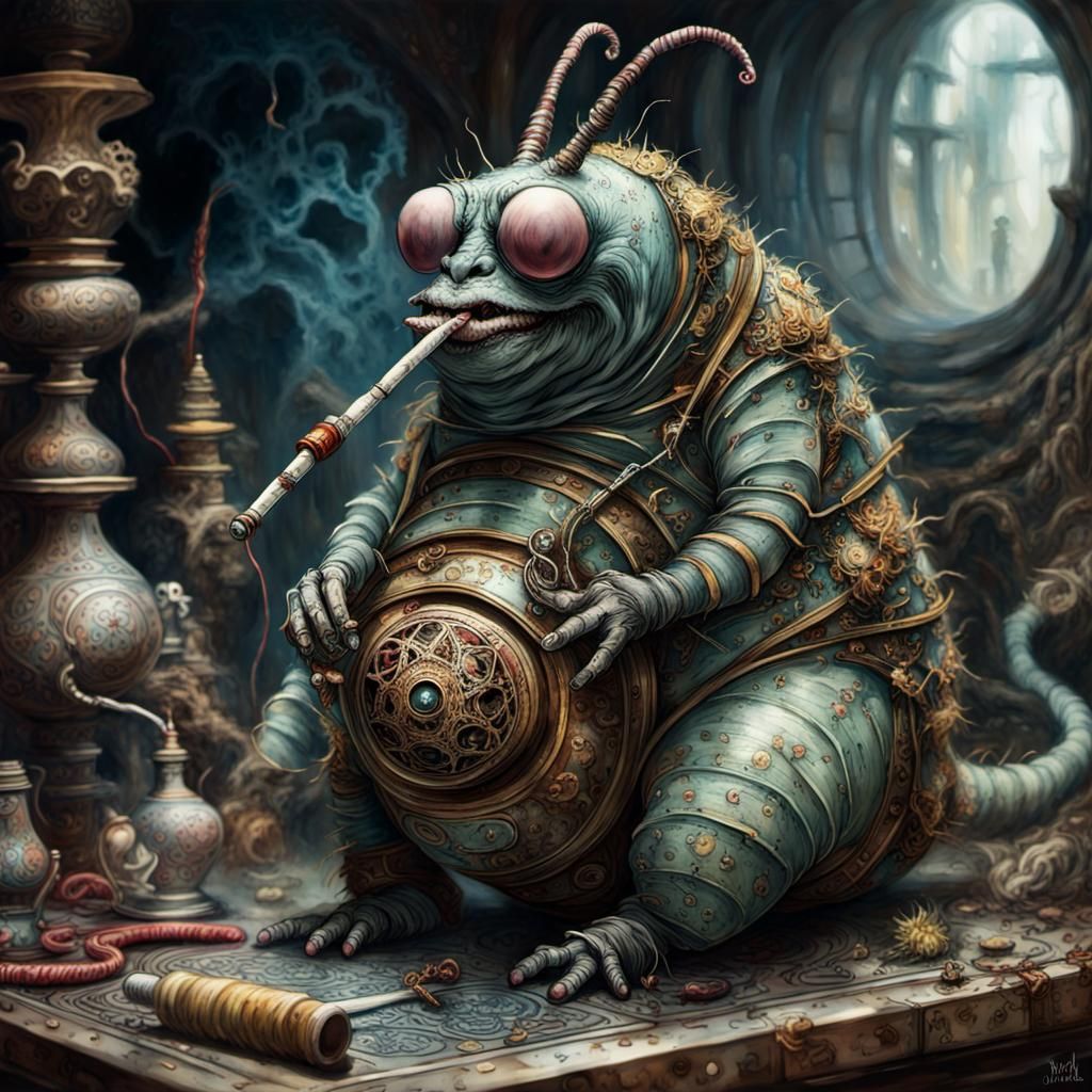The hookah - Smoking Caterpillar in Wonderland