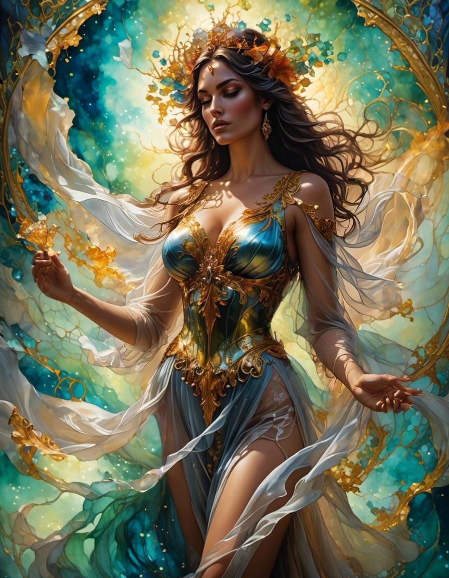 Laughing Hera in Silk: A Fantasy Masterpiece