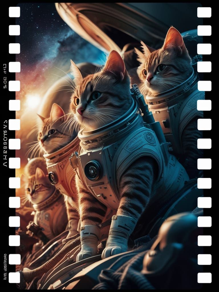 Cat Astronauts on an Intergalactic Mission