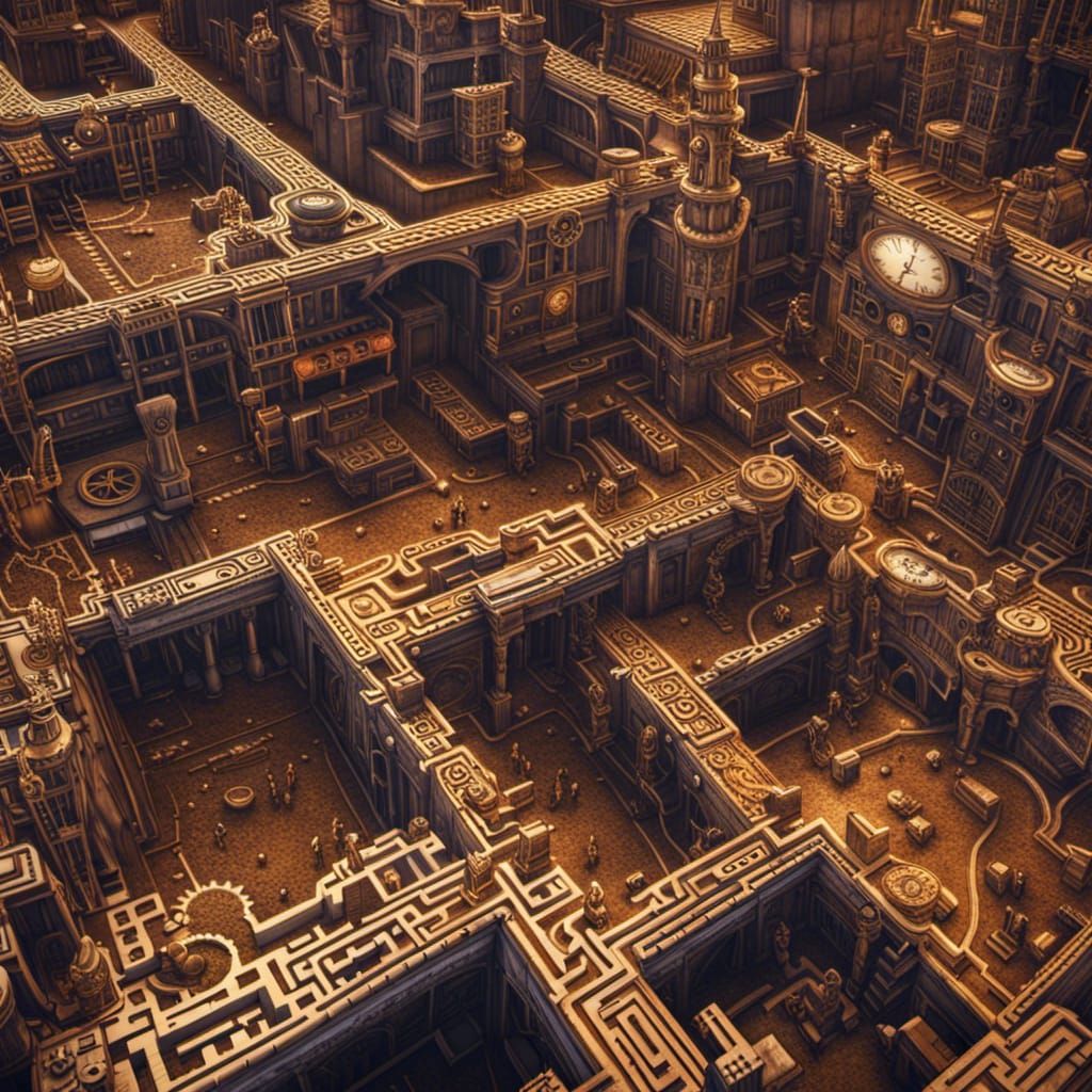 Surreal Steampunk Maze by Robert Gonsalves