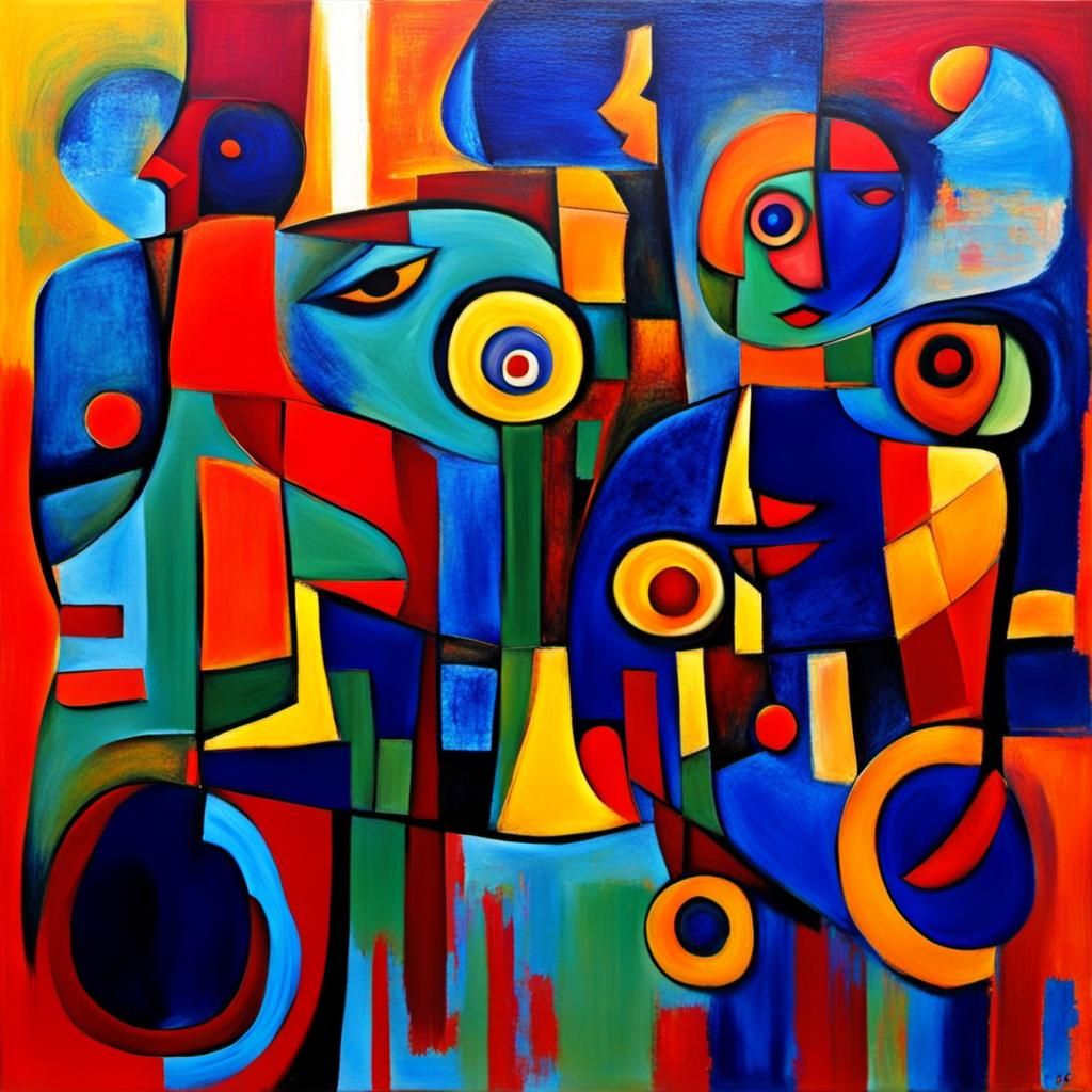 Abstract Art of Women Showing Solidarity