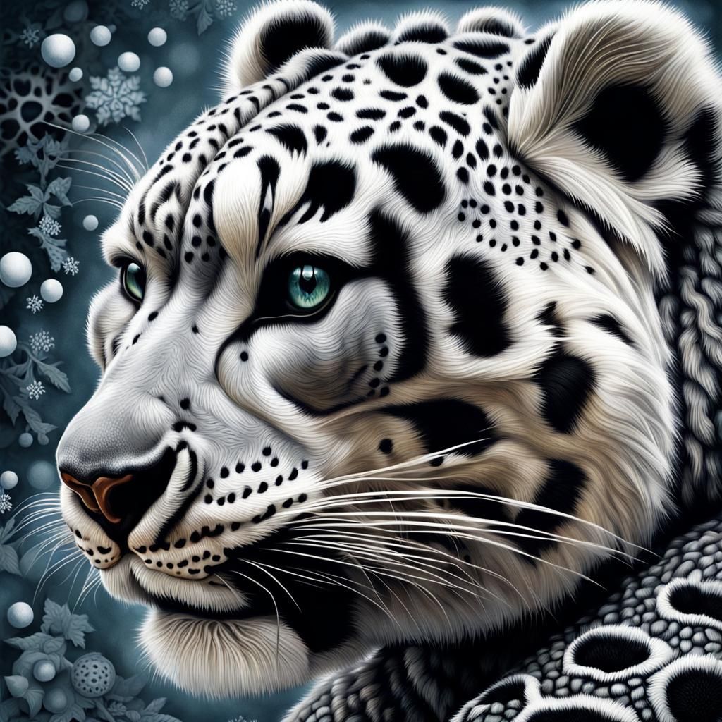 Surreal Fuzzy Creature Eating Snake in Photorealistic 3D