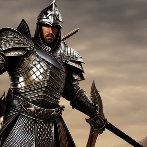 Assassin Knight in Detailed 3D Rendered Battle