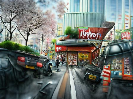 Hyperrealistic Tokyo Anime Digital Illustration