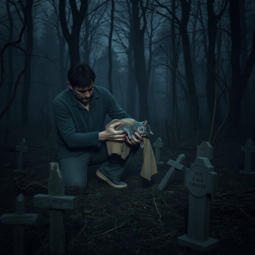 A Mournful Man in a Haunted Forest