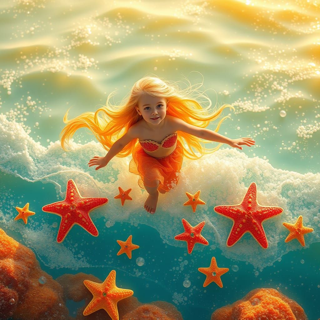 Dreamlike Soda Ocean with Candy Dolphins