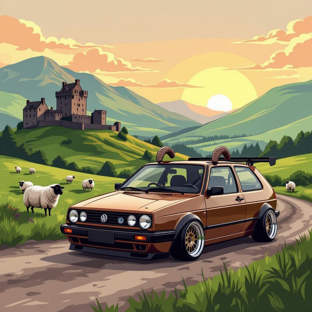 GTA Style Scottish Highlands with Castle and Custom Golf