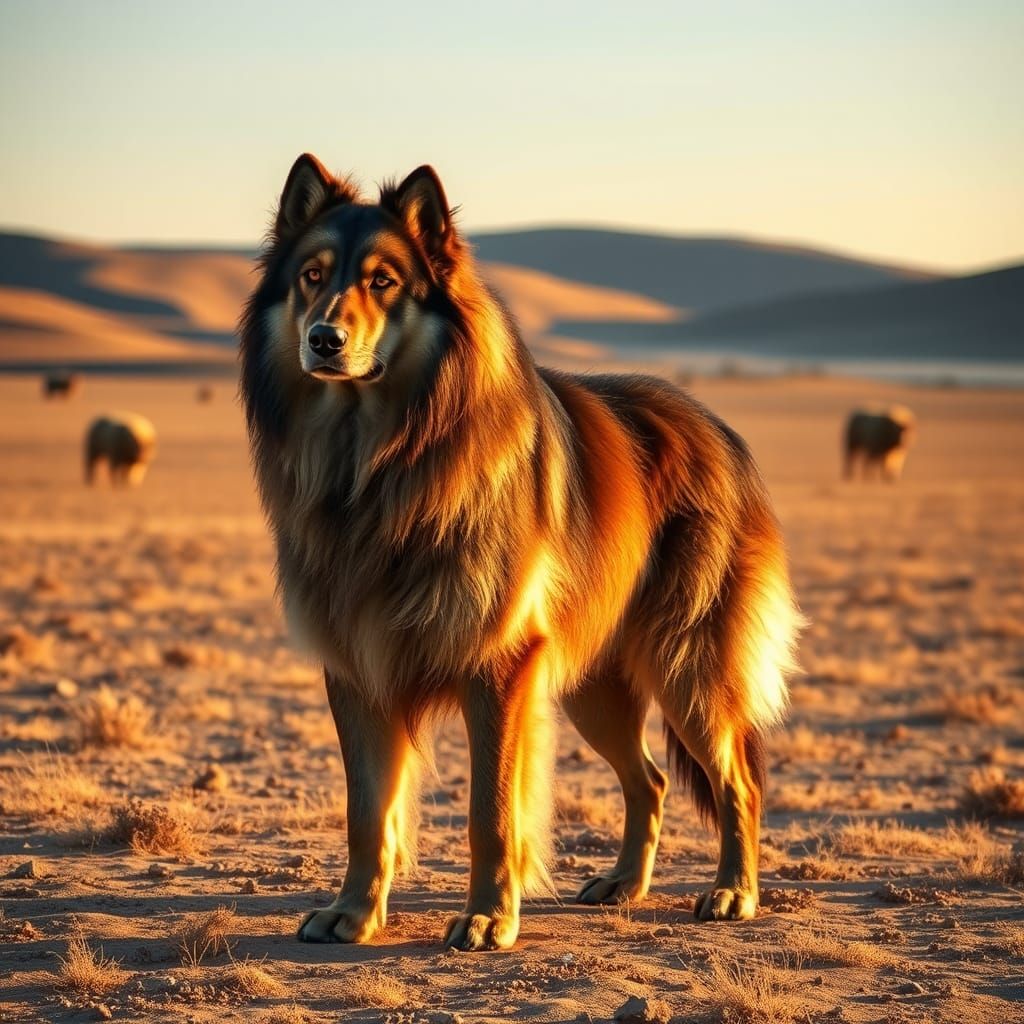 Majestic Alabay in Arid Steppe Landscape
