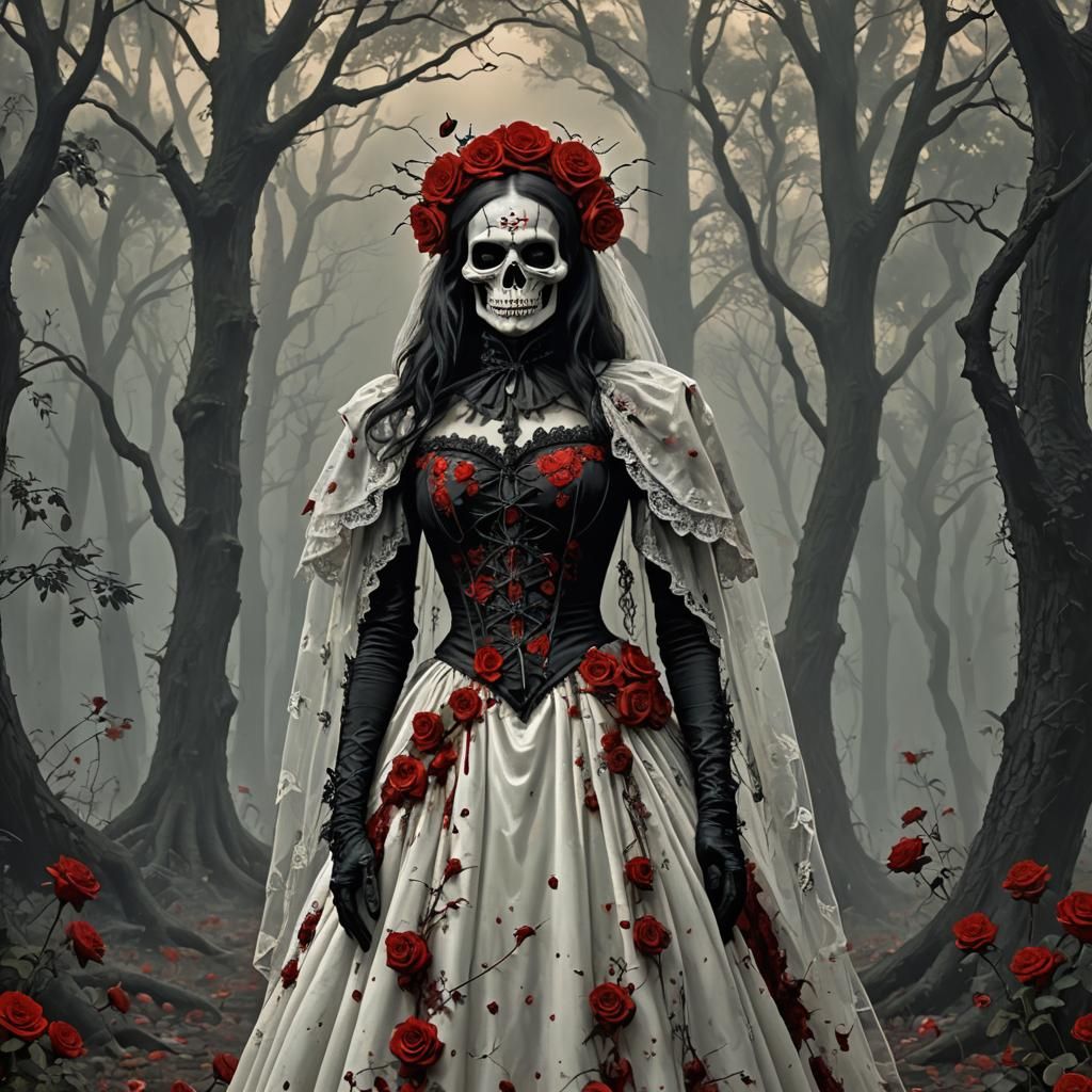 Corpse Bride in Sinister, Misty Forest