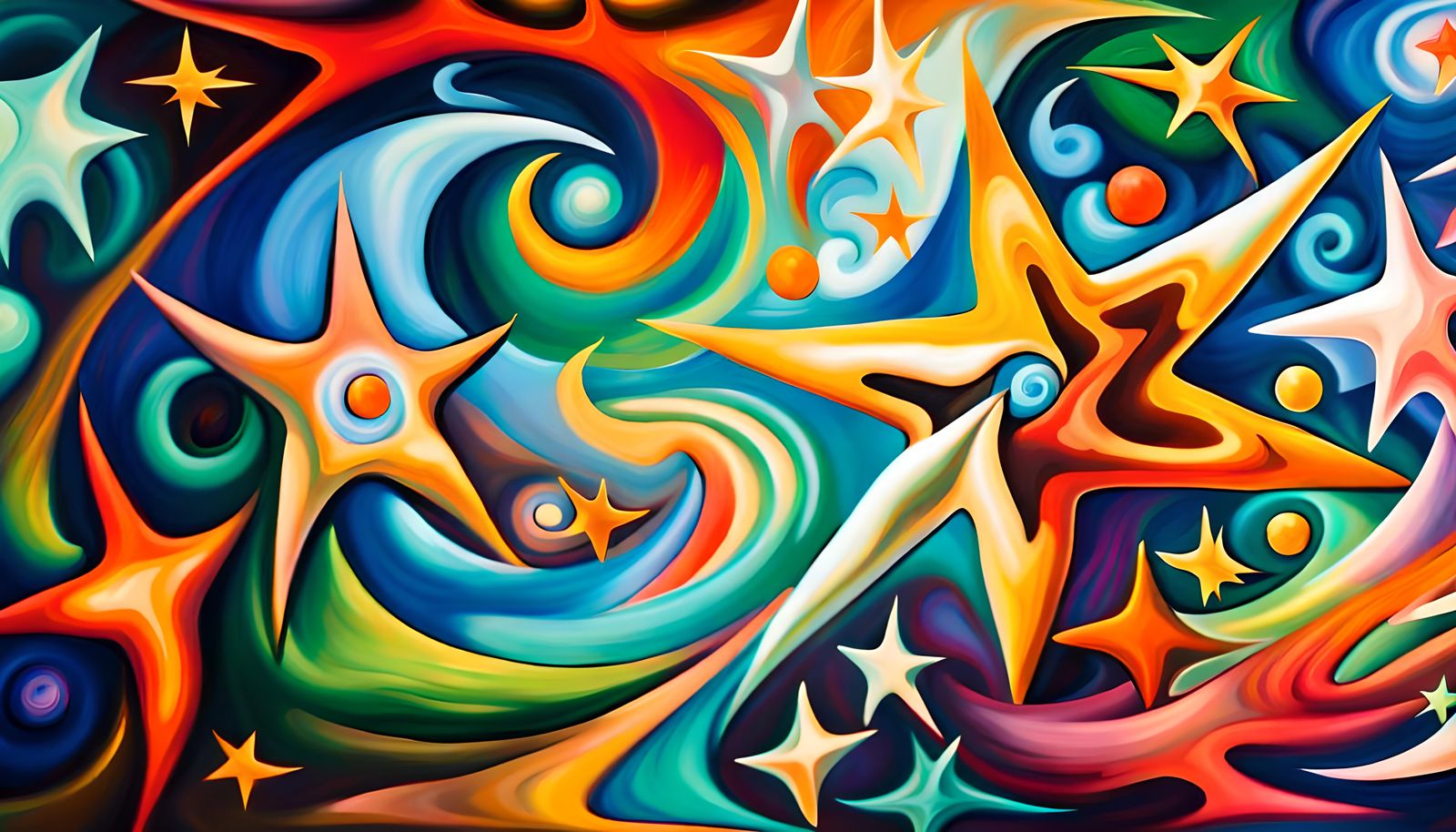 Surreal Star-Beings in Electromagnetic Maelstrom as Impasto ...