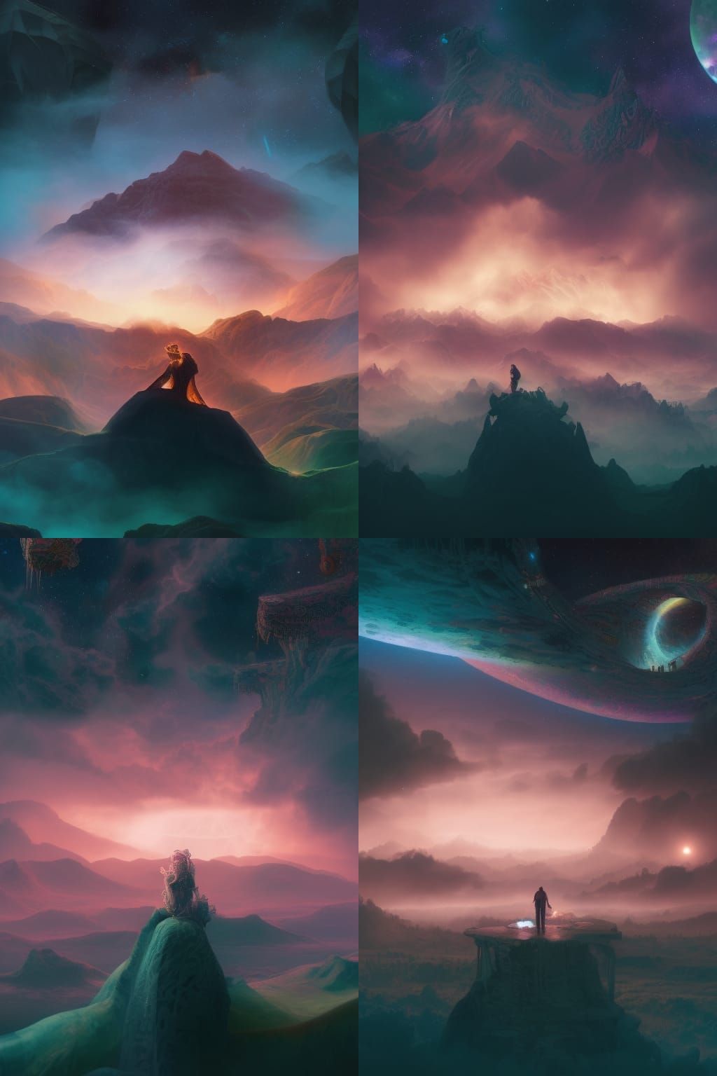 Cosmic Astral Illustration in Digital Art Style