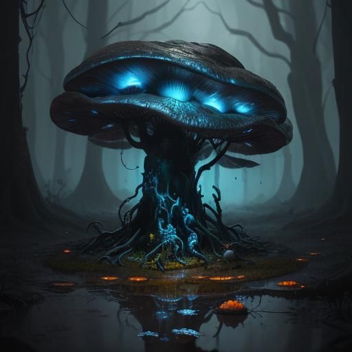 Filthy Pig in Dark Forest: Fantasy Concept Art
