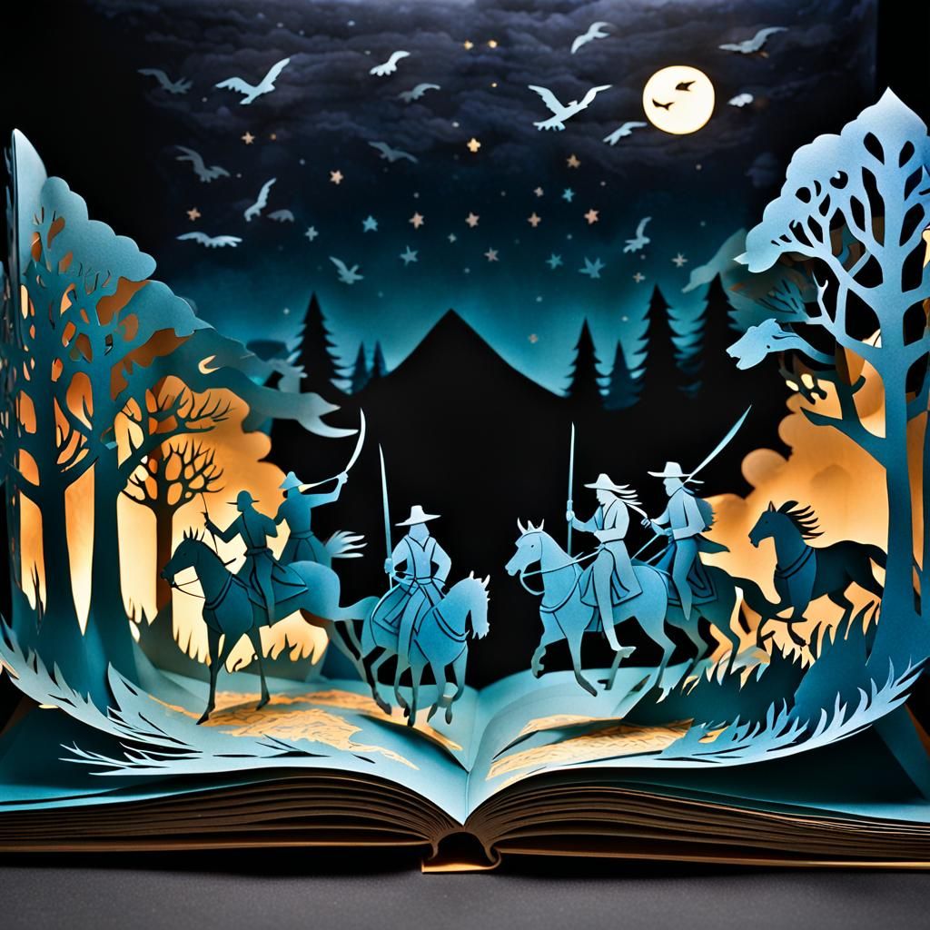 The Wild Hunt: A Pop-Up Book Scene