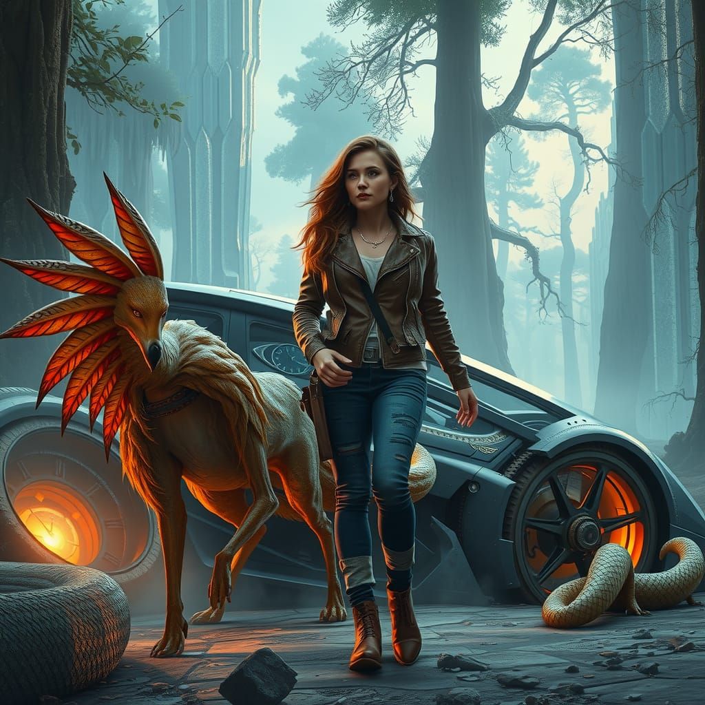 Time Traveler and Chimera in Crystal Forest