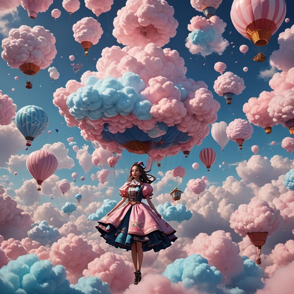 Cotton Candy Clouds: A Fantasy Concept Art