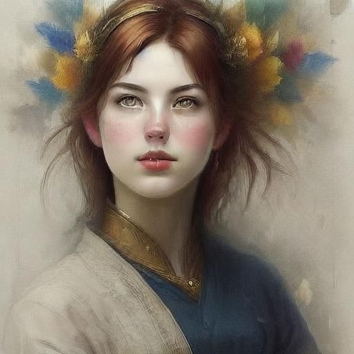 Adolescent Playing Flute in Sun-Drenched Garden