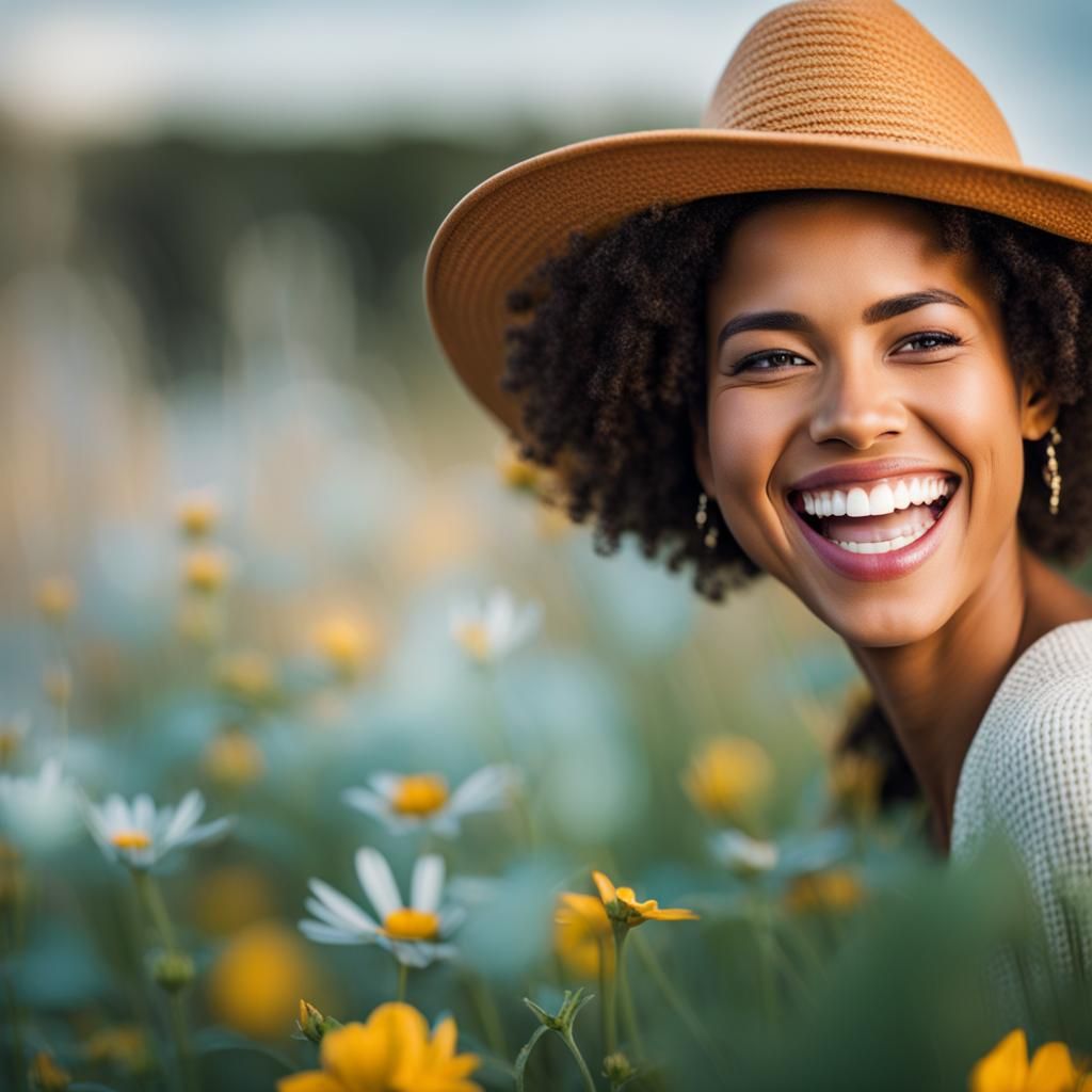 Radiant Smile: A Photograph of Joyful Woman