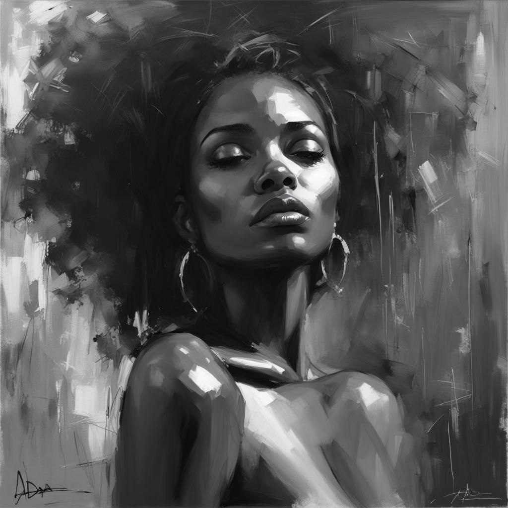 Glamorous African American Woman in Dada Style