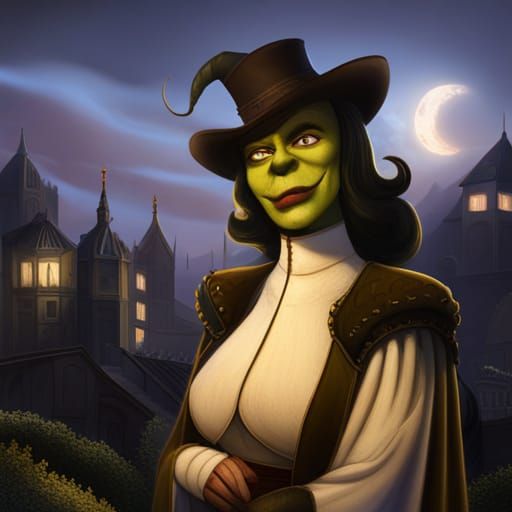 Lady Dimitrescu and Shrek Hybrid Character