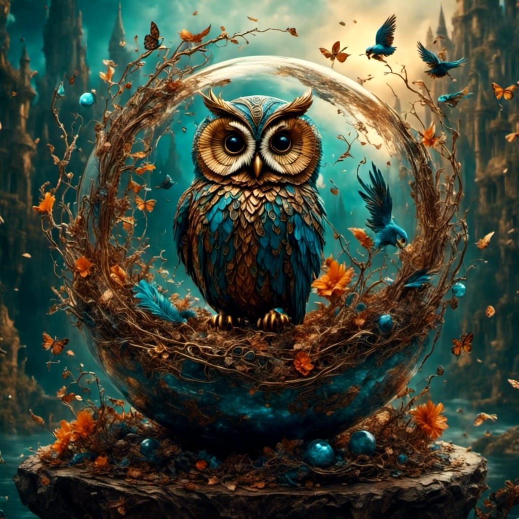 Dream of Feathers in Detailed Matte Painting