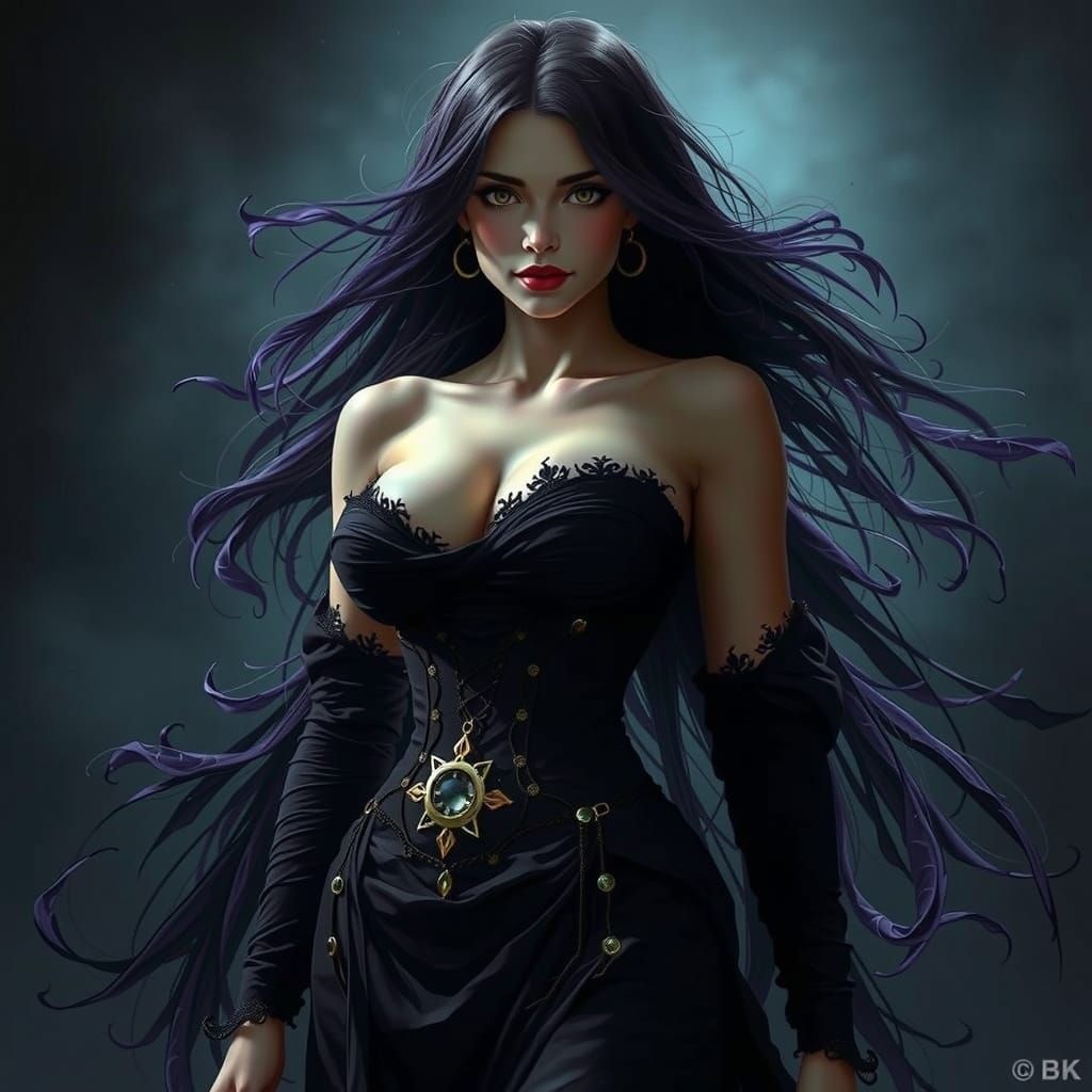 Gothic Beauty in Art Nouveau Style