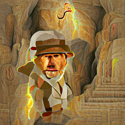 Iconic Fedora and Whip in a Desert Setting