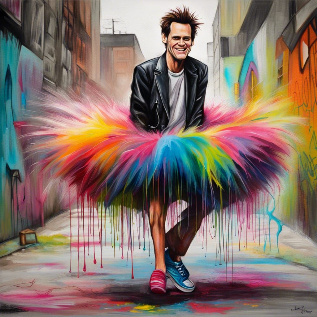Jim Carrey graffiti tutu