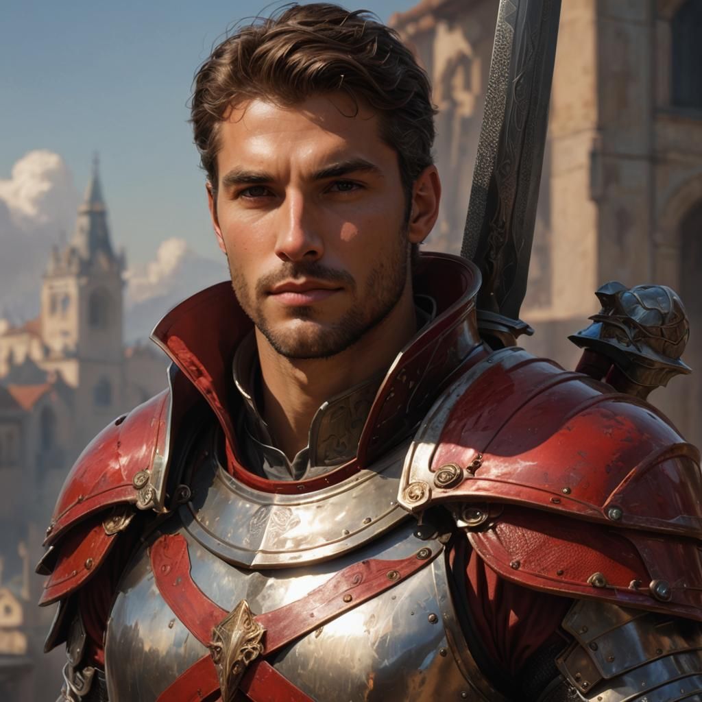 Epic High Fantasy Knight in Silver Armor