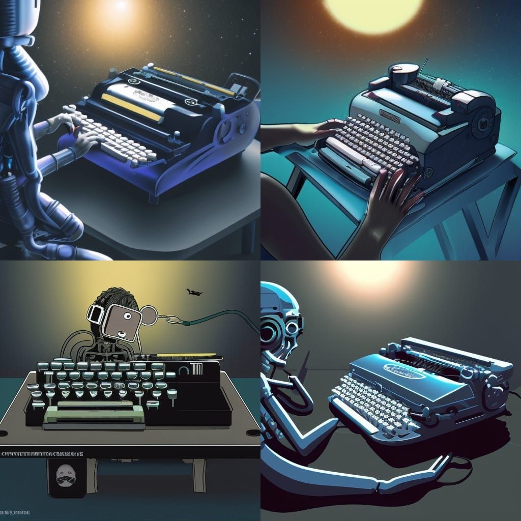 Cybernetic Monkey at Aetherpunk Typewriter