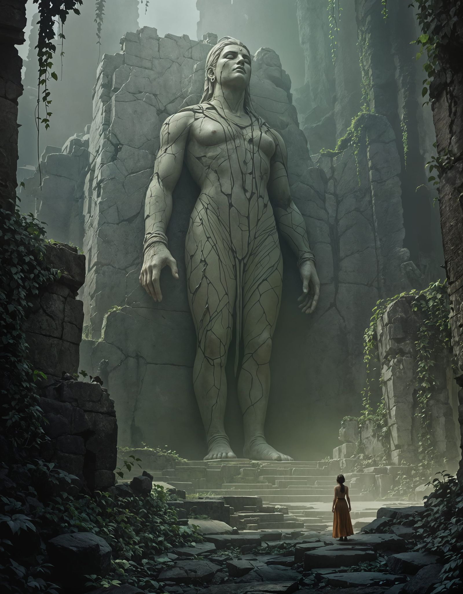 Whispering to Ancient Forgotten Gods in an Abandoned Temple