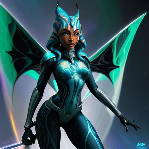 Ahsoka as Silver Surfer in Cosmic Flight