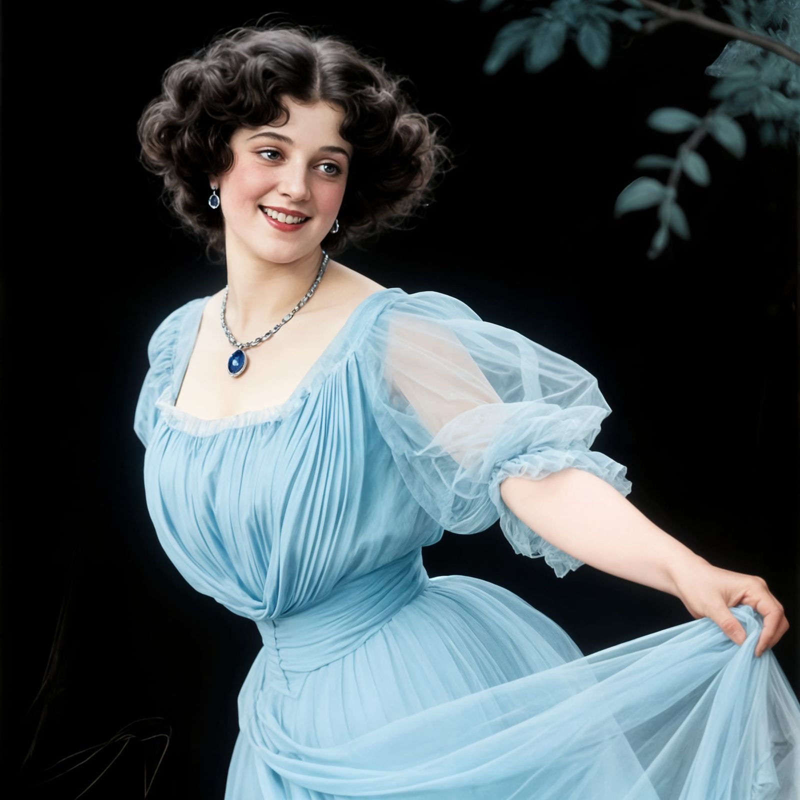 Edwardian Gibson Girl in Hazy Ultra-Realism Style