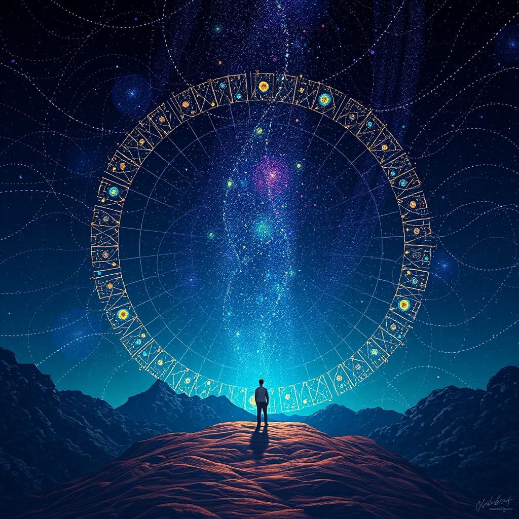 A Mysterious Figure Contemplates Inner Strength in a Dreamli...