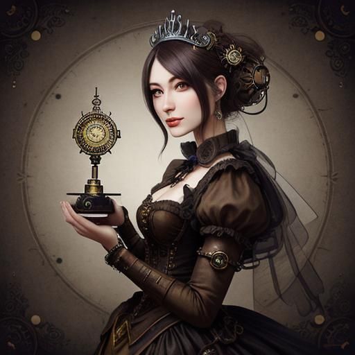 Steampunk Girl's Transformation into Princess