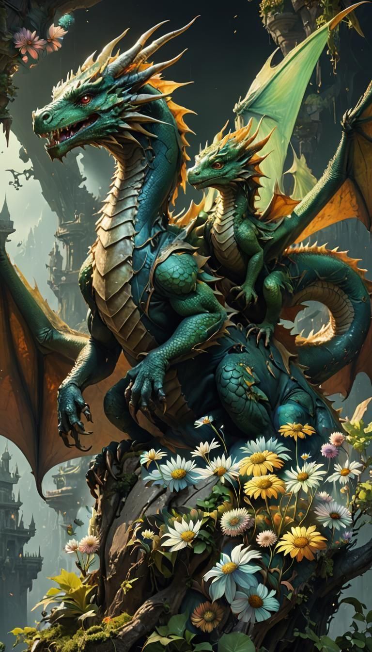 Epic Display of Colorful Wildflowers in Anime Style