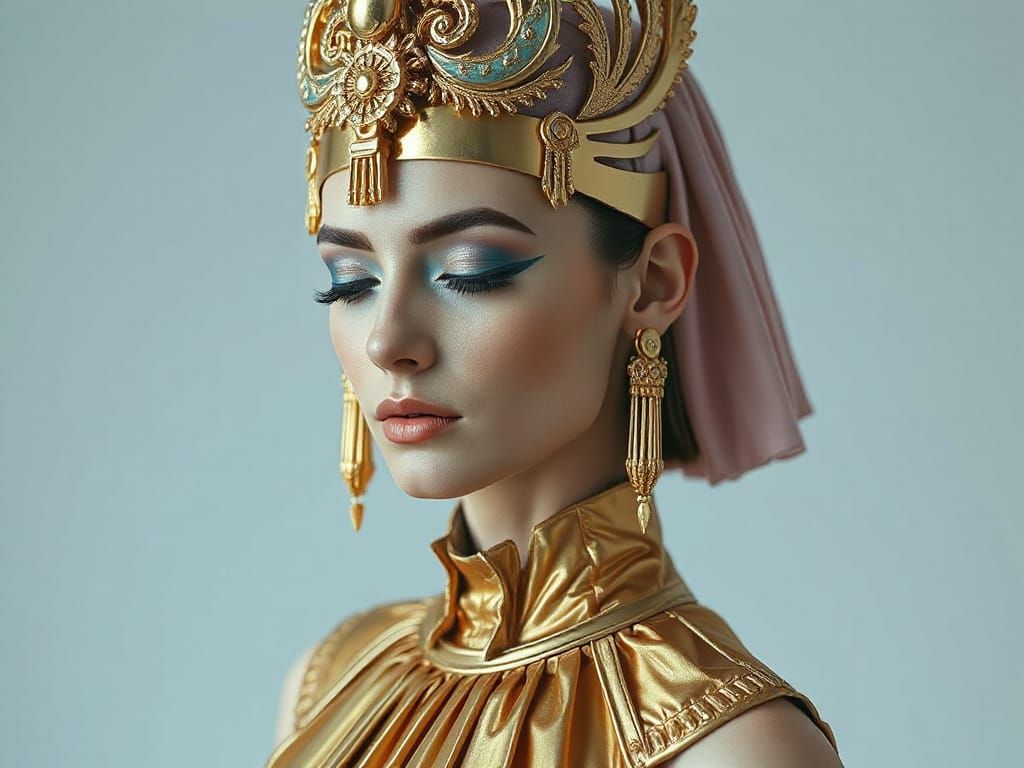 Futuristic Egyptian Queen Studio Portrait