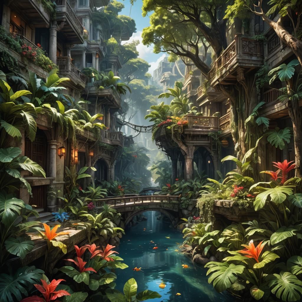 Hyperrealistic Paradise Pier Concept Art