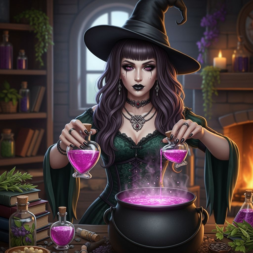 Witch Brews Shimmering Pink Love Potion