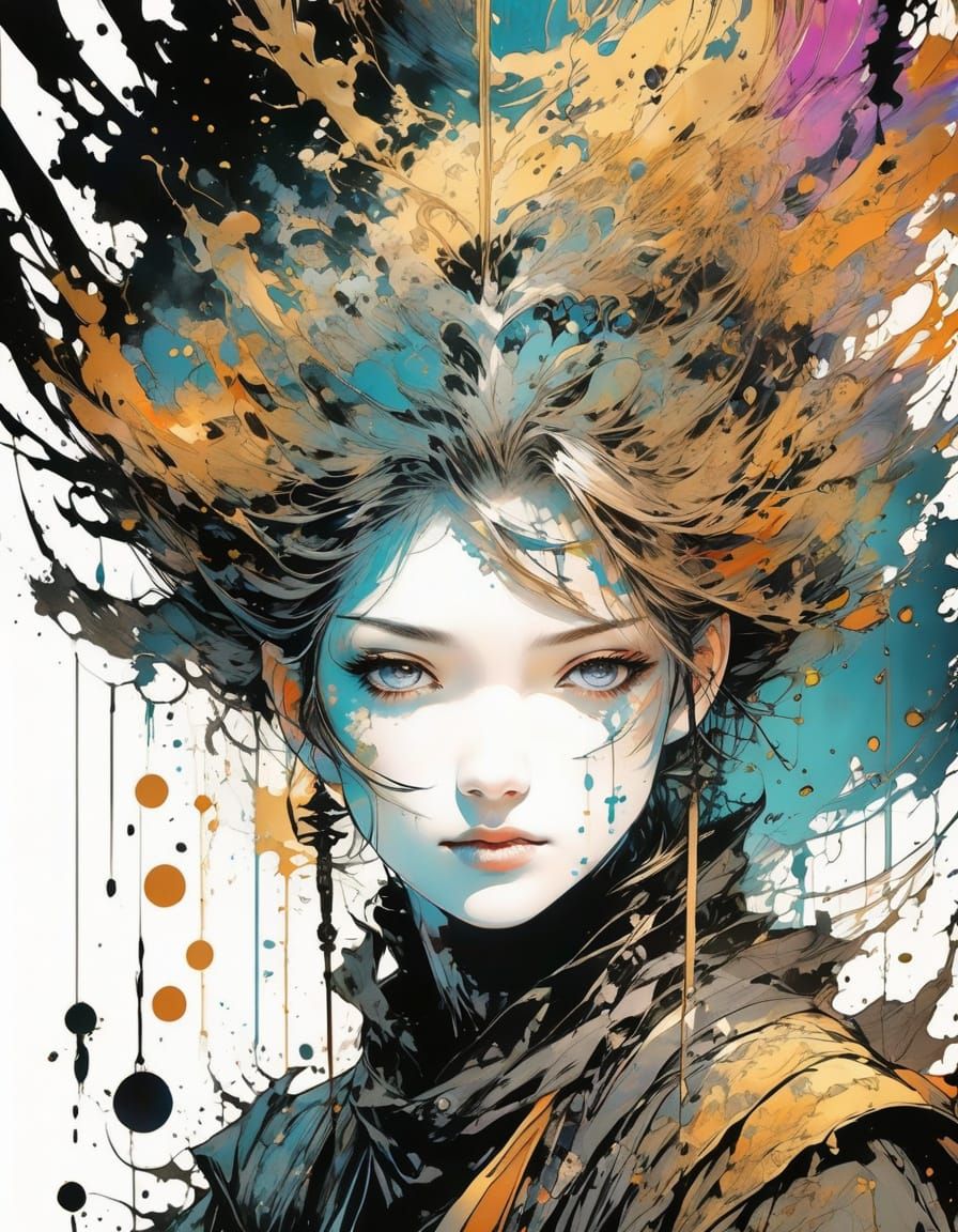 Detailed Ink Watercolour Digital Illustration