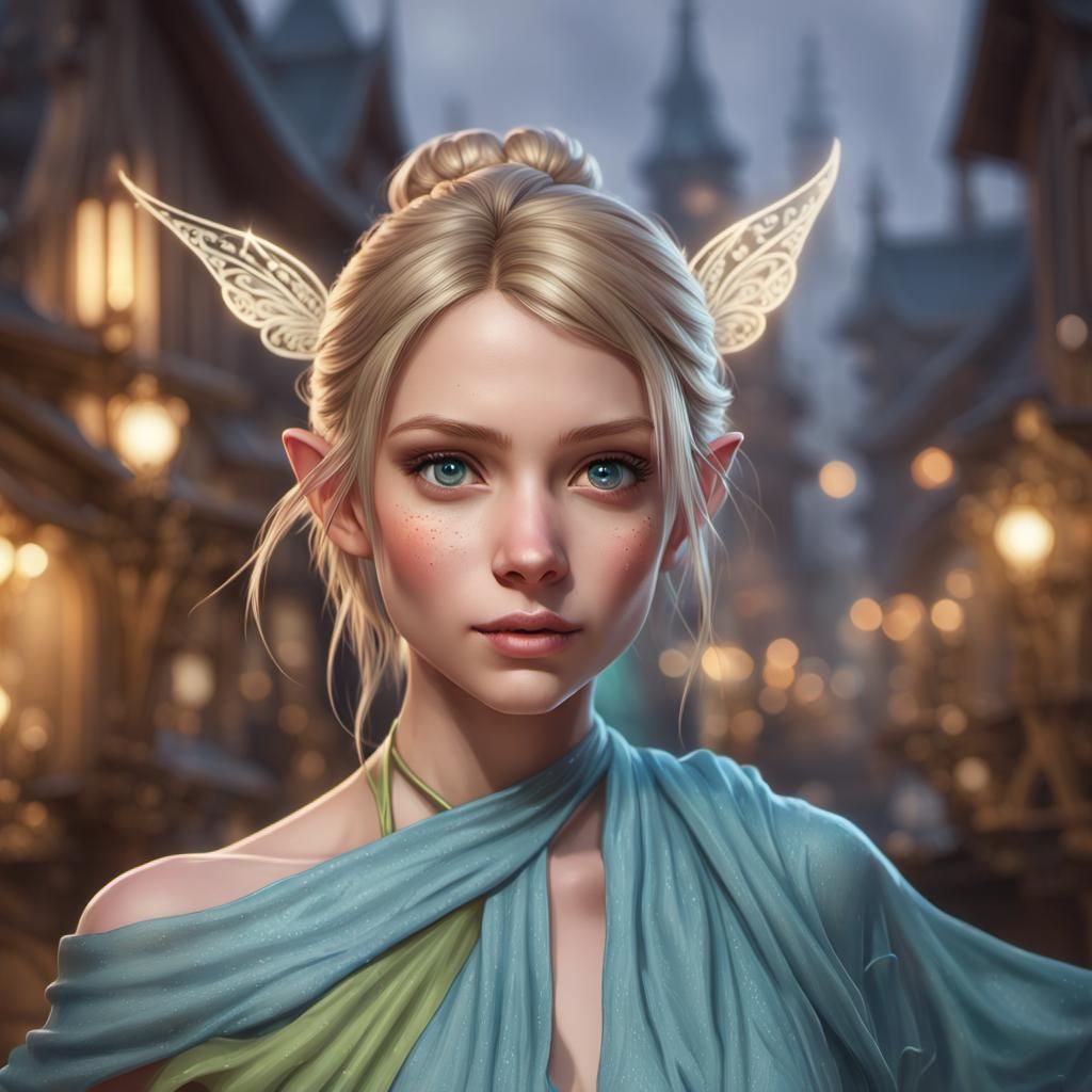 Tinkerbell Portrait in Artgerm Style, 8K Resolution